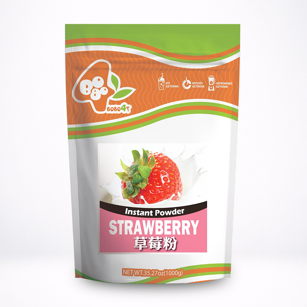 Pó instantâneo Morango Milk Bubble Tea 1kg