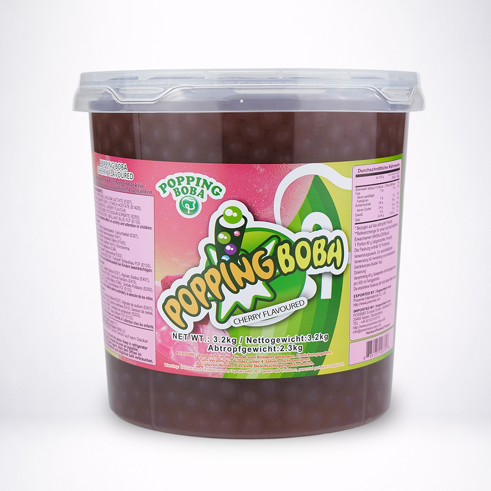 Cereja Popping Boba para Bubble Tea 3,2kg